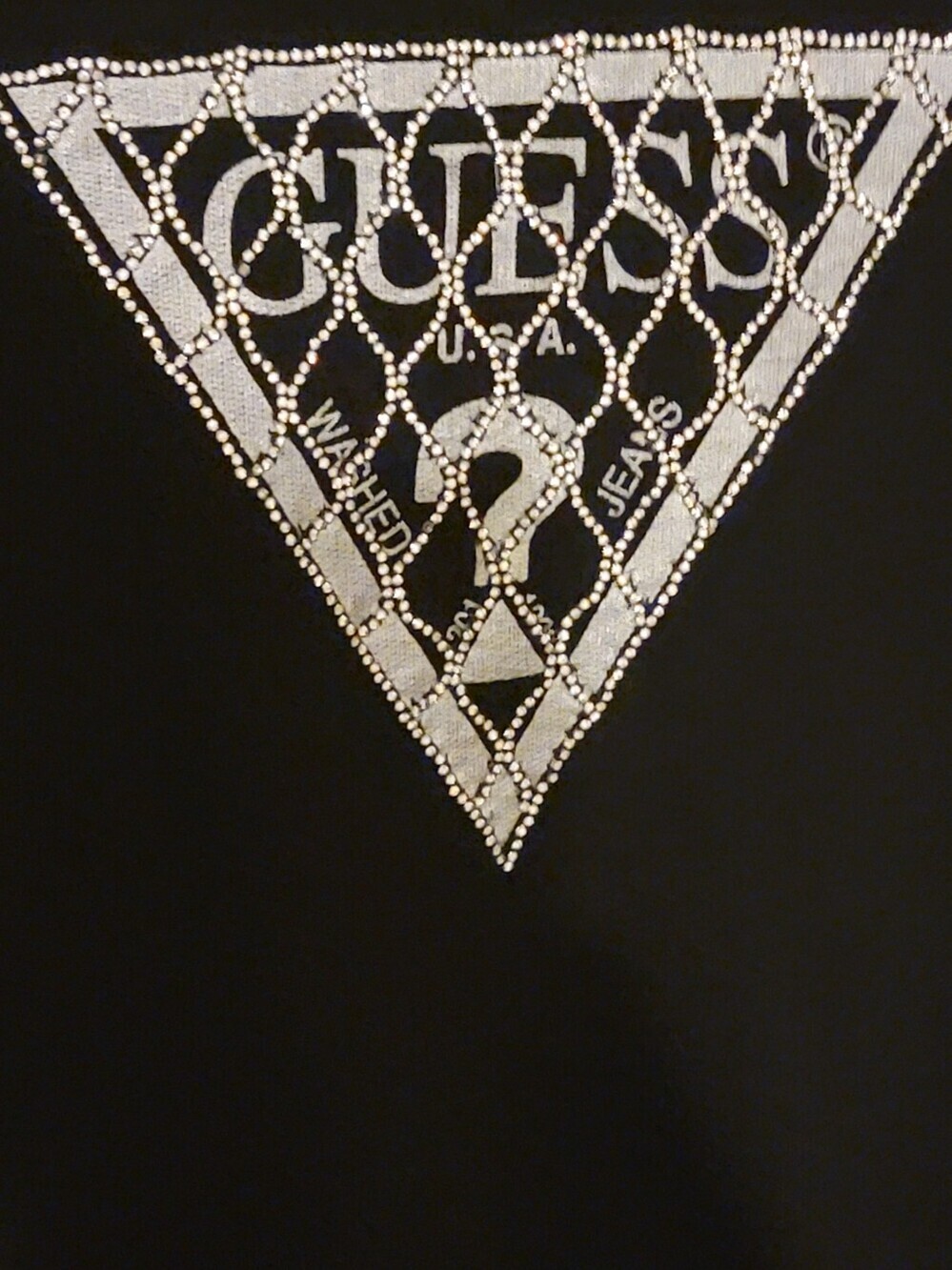 GUESS ❓️ Black Rhinestone 💎 Sweatshirt 🔥 - Picture 4 of 4